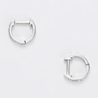 Boucles D'Oreilles "Anneau Pm" Diamants 0,06Ct/20 - Or Blanc