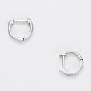 Boucles D'Oreilles "Anneau Pm" Diamants 0,06Ct/20 - Or Blanc 375/1000