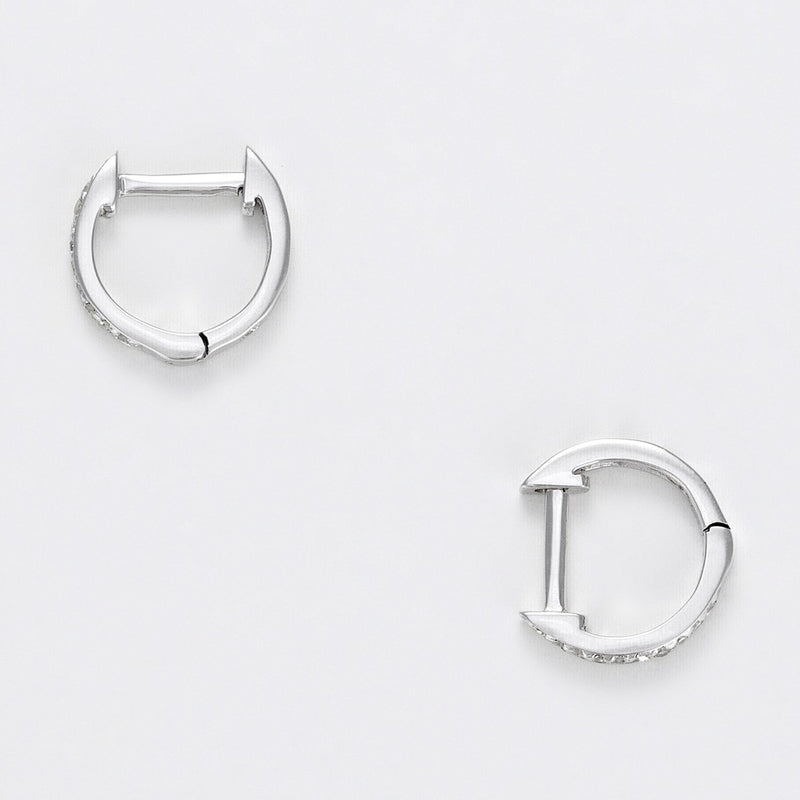 "Pm Ring" Diamond Earrings 0.06Ct/20 - White Gold