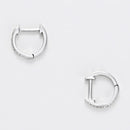 Blanc Pendientes "Anneau Pm" D0,06Ct/20 - Oro 375/1000