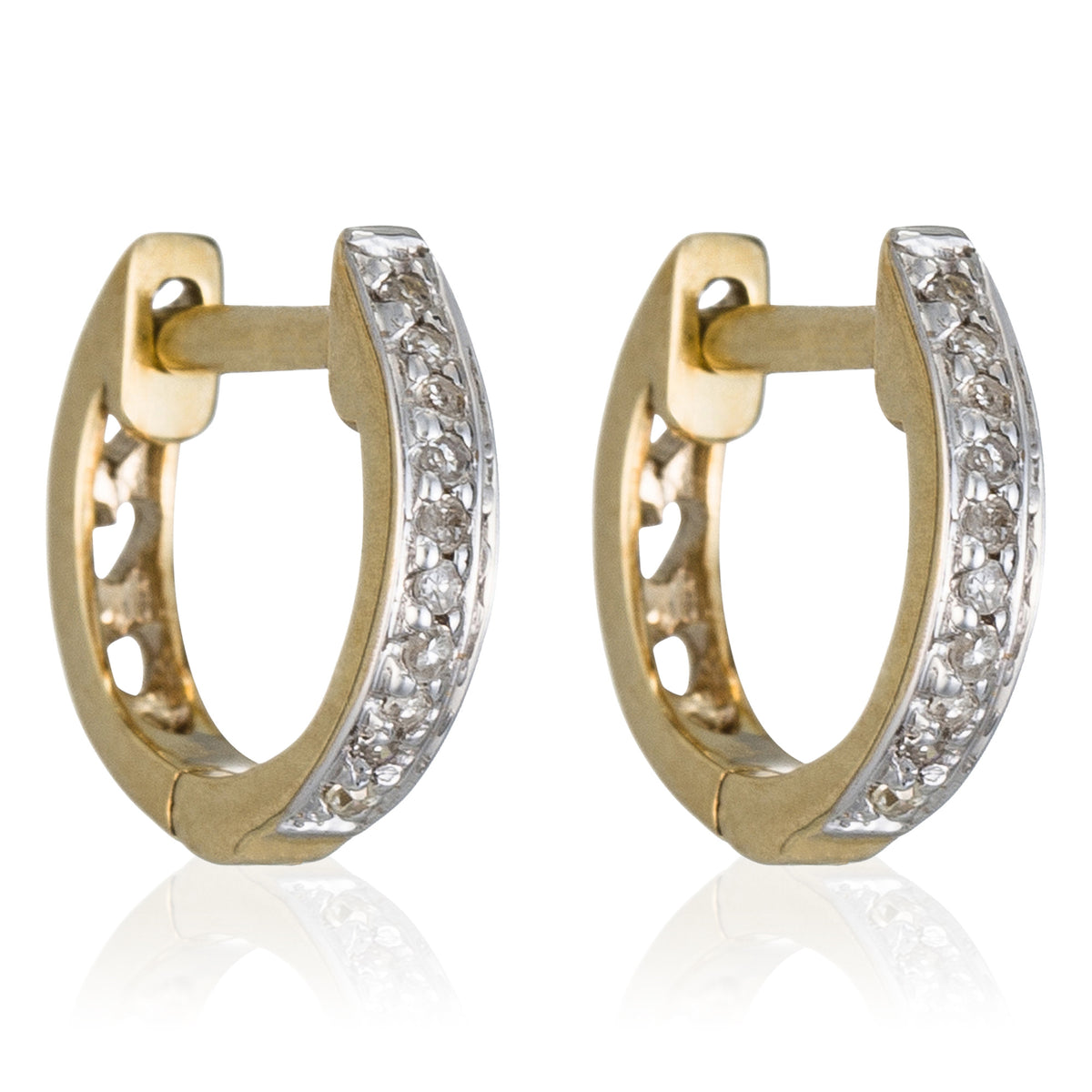 Boucles D'Oreilles "Anneau Pm" Diamants 0,06Ct/20