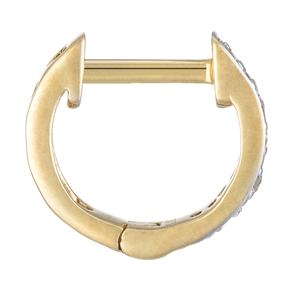 Boucles D'Oreilles "Anneau Pm" Diamants 0,06Ct/20 - Or Jaune 375/1000