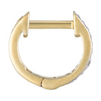 Boucles D'Oreilles "Anneau Pm" Diamants 0,06Ct/20 - Or Jaune 375/1000