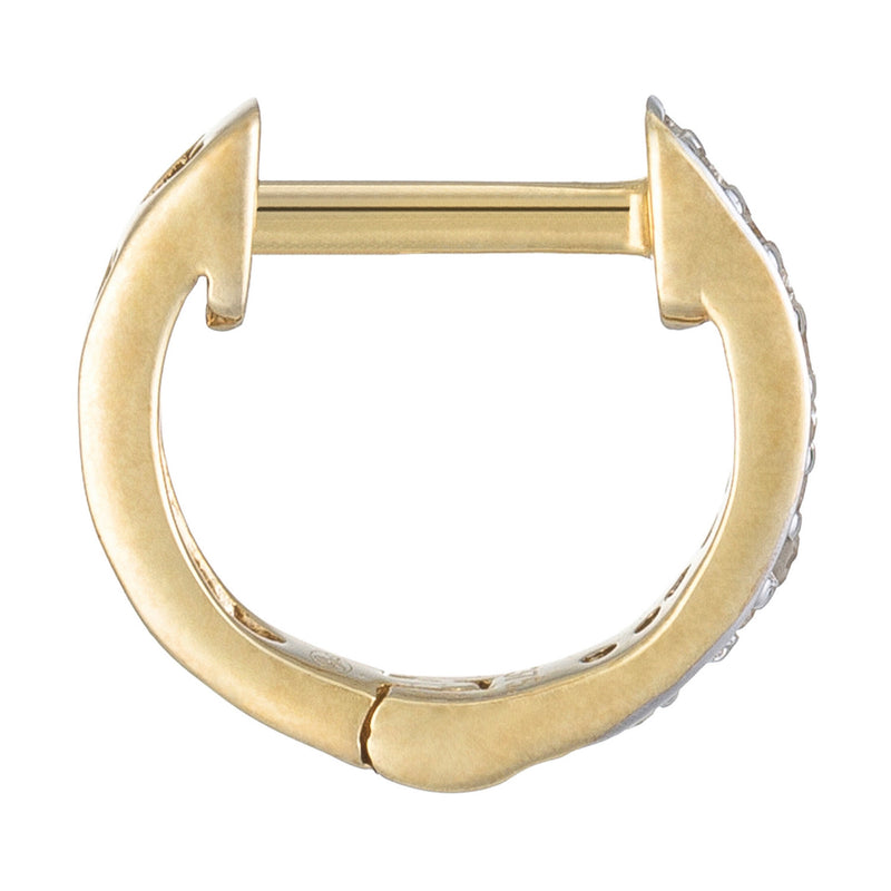 Boucles D'Oreilles "Anneau Pm" Diamants 0,06Ct/20 - Or Jaune 375/1000