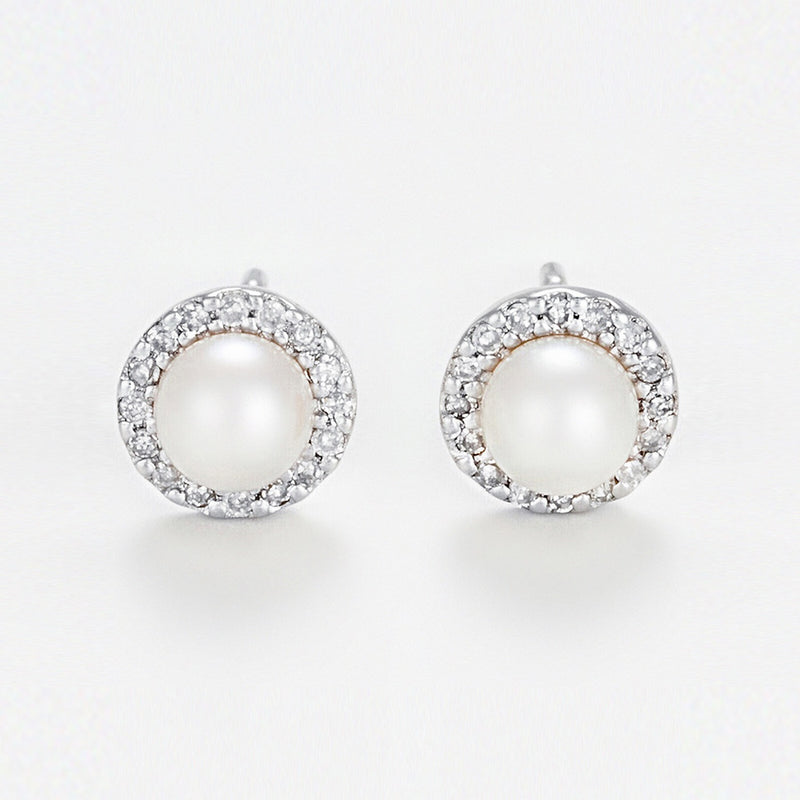 Enchanted Pearls" Earrings D0,14/32 White Pearls 4Mm - Gold Blanc 375/1000