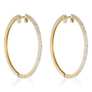 Boucles D'Oreilles "Elégantes Créoles" 0,24Ct/80 - Or Jaune