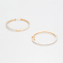 Boucles D'Oreilles "Elégantes Créoles" 0,24Ct/80 - Or Jaune 375/1000