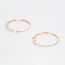 Elegant Creole" Earrings 0,24Ct/80 - Yellow Gold 375/1000