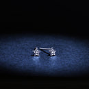 Blanc Pendientes "Etoile Pm" 0,01Ct/2 Diamantes - Oro 375/1000