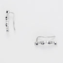 Boucles D'Oreilles Grimpantes "Océan" Diamant 0,018/6, Saphir 0,49Ct/8 - Or Blanc 375/1000