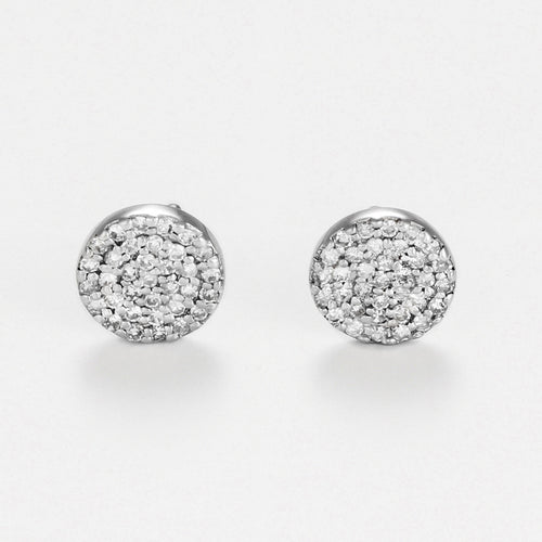 Boucles D'Oreilles "Ronds Scintillants" Diamants 0,2Ct/68 - Or Blanc 375/1000