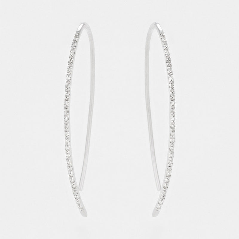 Boucles D'Oreilles "Lianes Précieuses" D0,150/50 - Or Blanc 375/1000