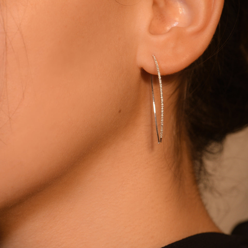 Boucles D'Oreilles "Lianes Précieuses" Diamant 0,150/50