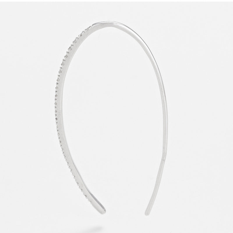 Boucles D'Oreilles "Lianes Précieuses" Diamant 0,150/50 - Or Blanc 375/1000