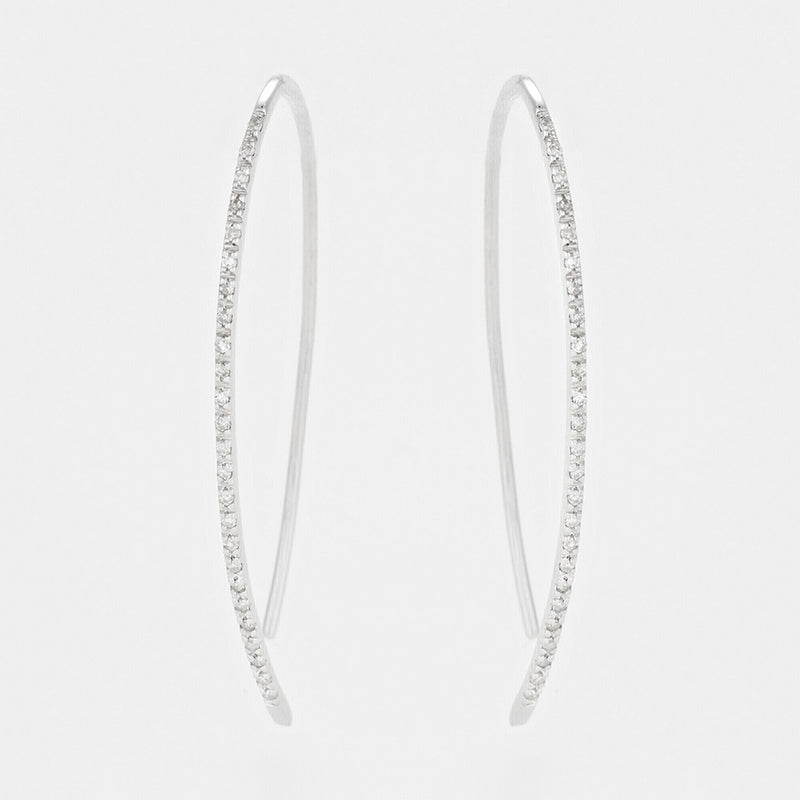 Lianes Précieuses" Earrings Diamond 0.150/50 - Gold Blanc 375/1000