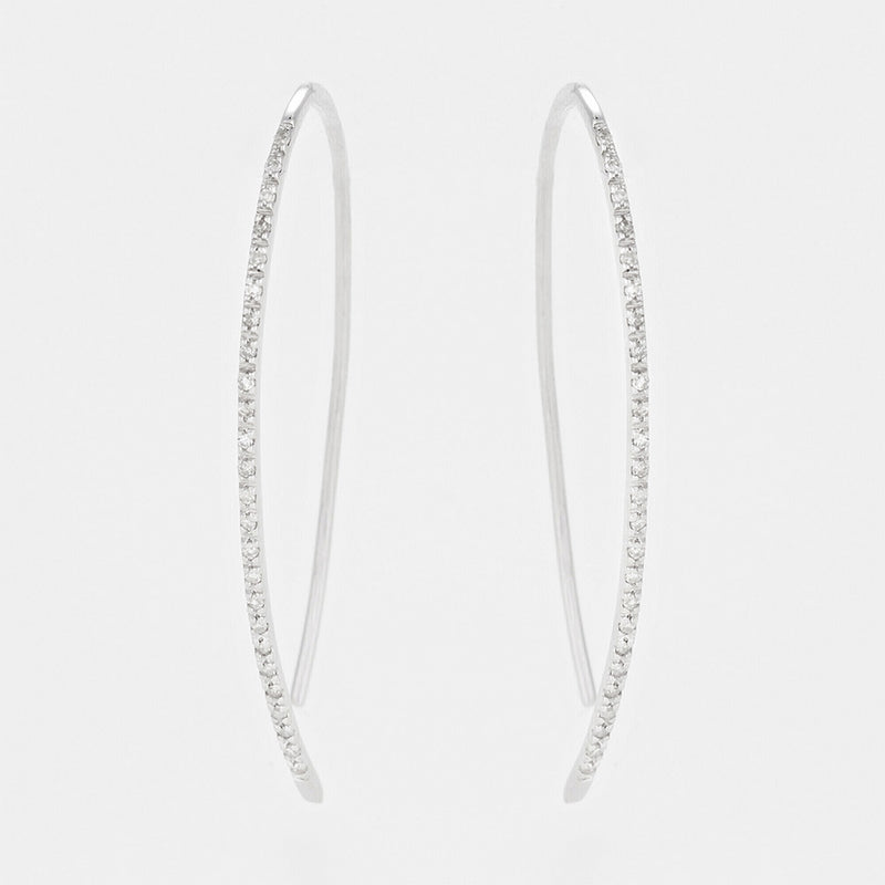 Boucles D'Oreilles "Lianes Précieuses" Diamant 0,150/50 - Or Blanc