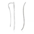 Boucles D'Oreilles Grimpantes "Vagues De Diamants" D0,13/42