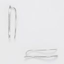 Boucles D'Oreilles Grimpantes "Vagues De Diamants" D0,13/42 - Or Blanc 375/1000