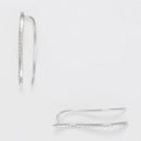 Boucles D'Oreilles Grimpantes "Vagues De Diamants" D0,13/42 - Or Blanc 375/1000