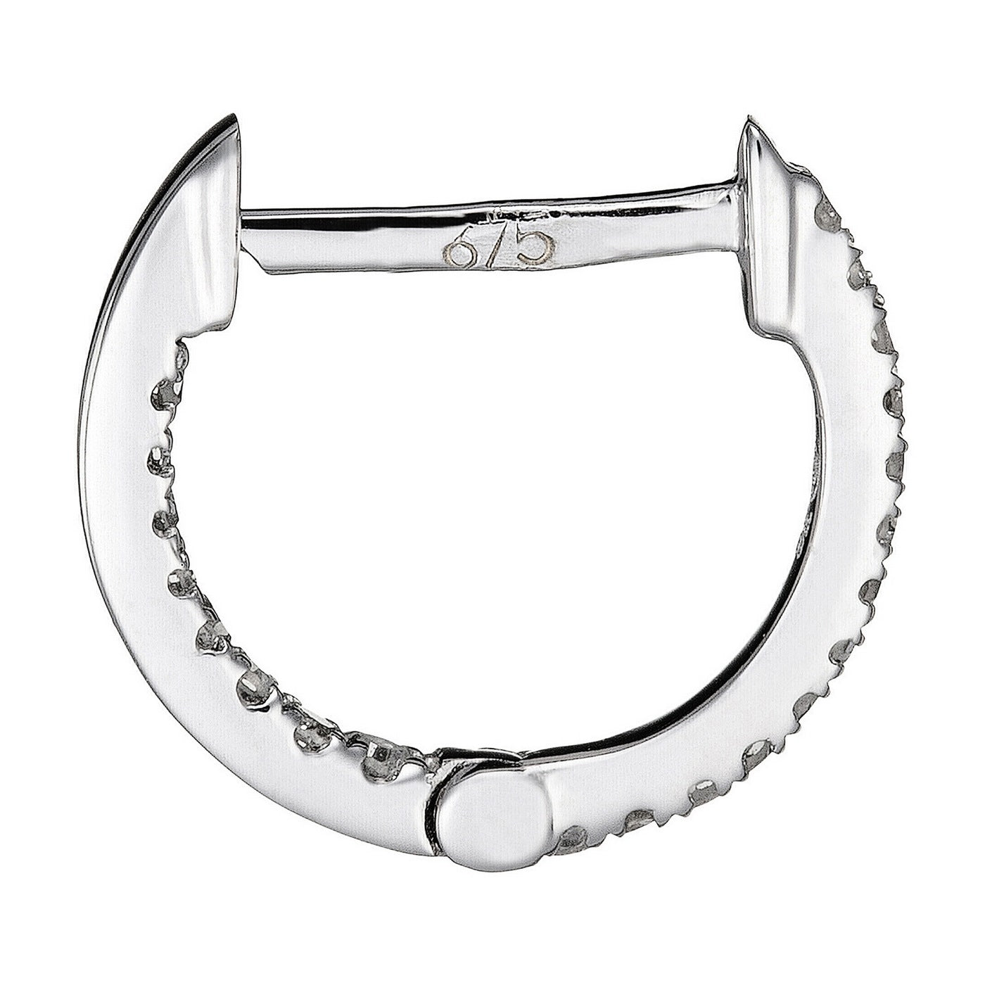 Boucles D'Oreilles "Perfect Créoles" Diamant 0,08/42 - Or Blanc