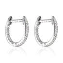 Boucles D'Oreilles "Perfect Créoles" Diamant 0,08/42 - Or Blanc 375/1000