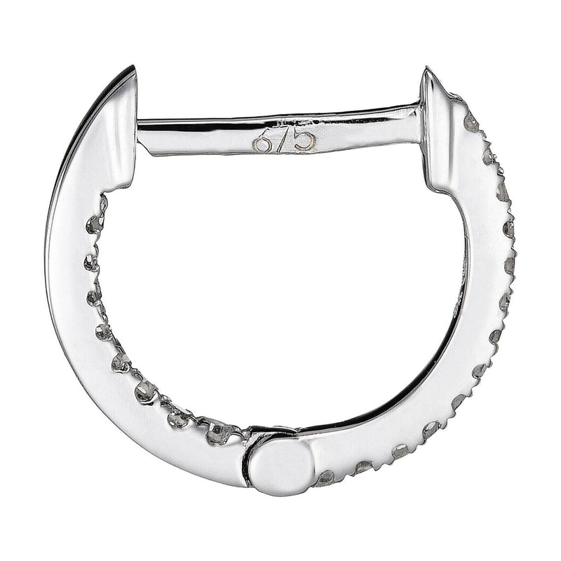 Boucles D'Oreilles "Perfect Créoles" Diamant 0,08/42 - Or Blanc 375/1000