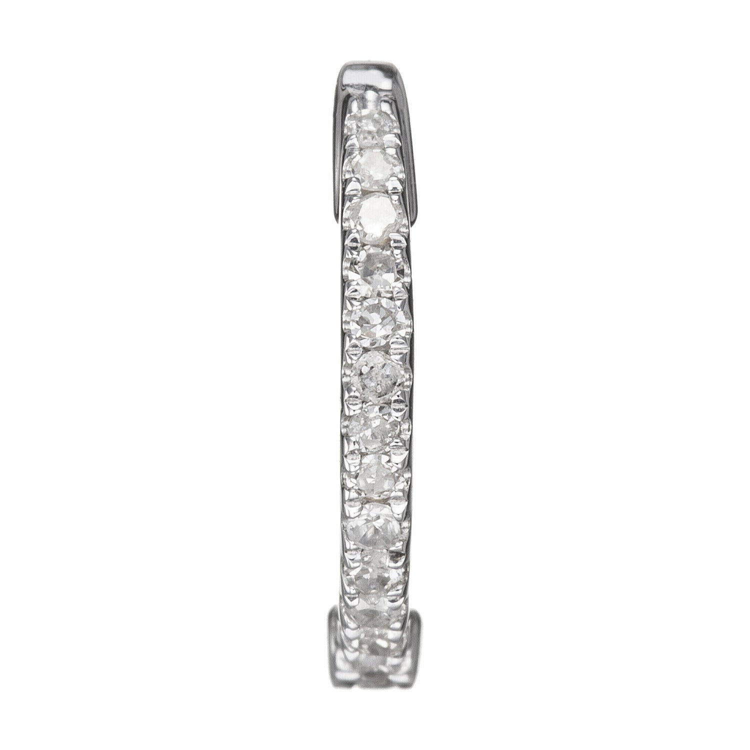 Boucles D'Oreilles "Perfect Créoles" Diamant 0,08/42 - Or Blanc