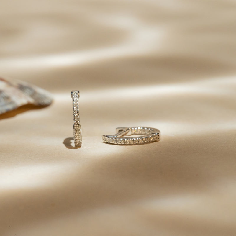 Boucles D'Oreilles "Perfect Créoles" Diamant 0,08/42 - Or Blanc