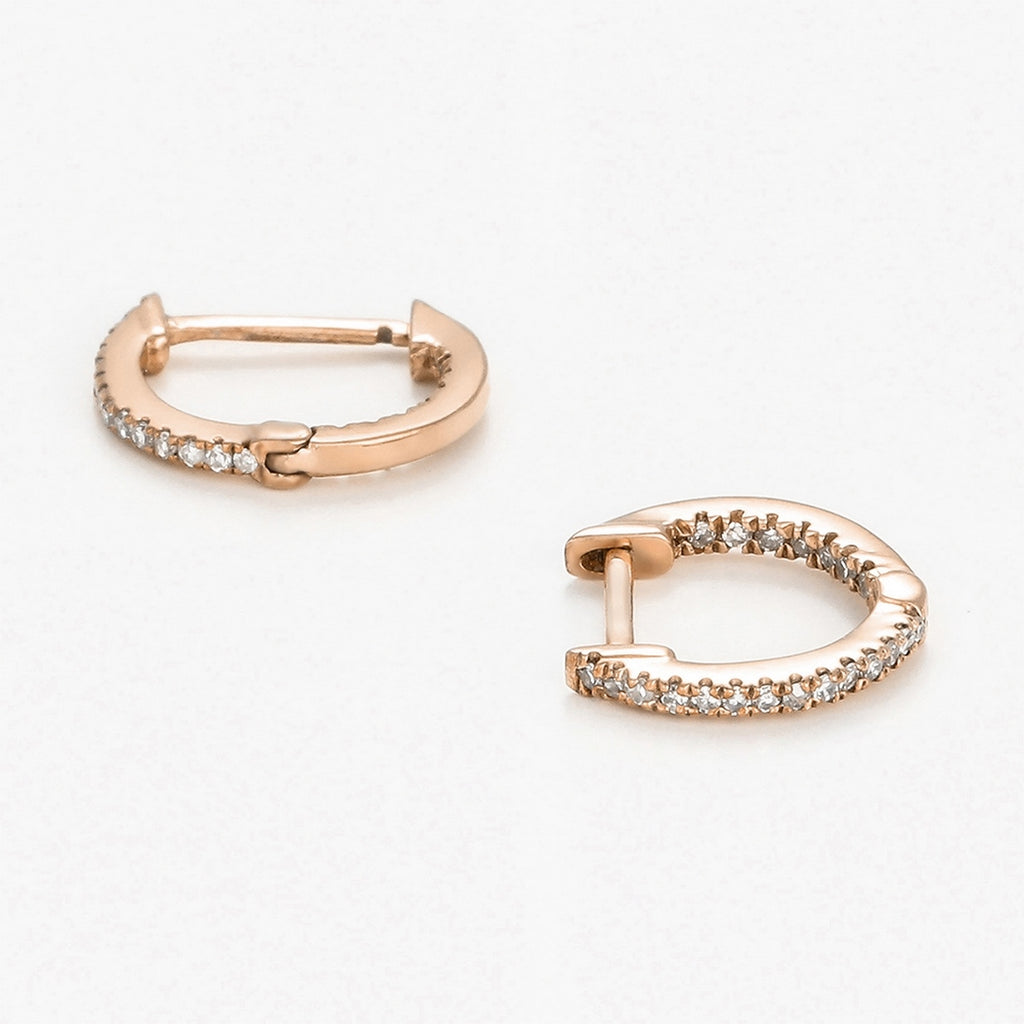 Boucles D'Oreilles "Perfect Créoles" Diamants 0,08/42 - Or Rose