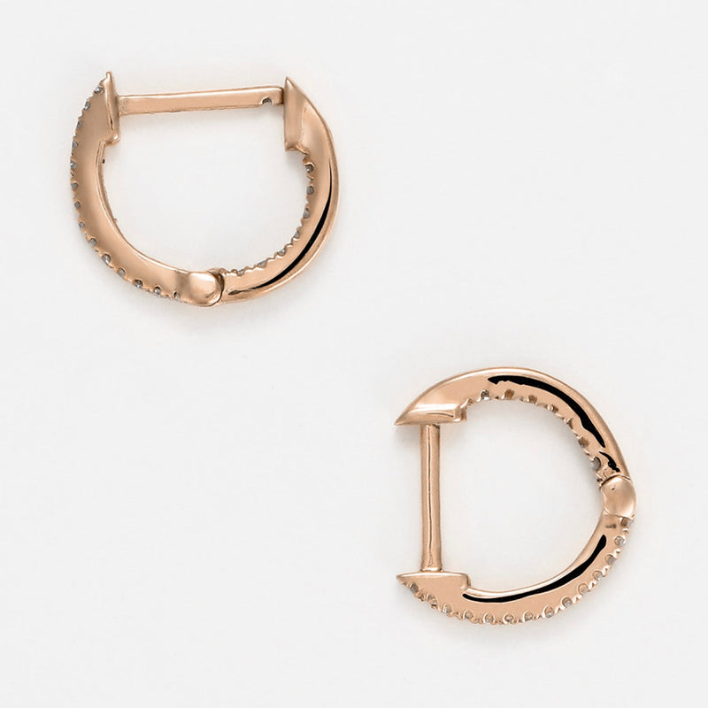 Boucles D'Oreilles "Perfect Créoles" Diamants 0,08/42 - Or Rose 375/1000