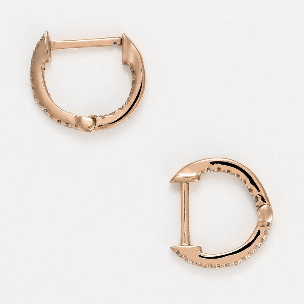 "Perfect Créoles" Diamond Earrings 0.08/42 - Rose Gold