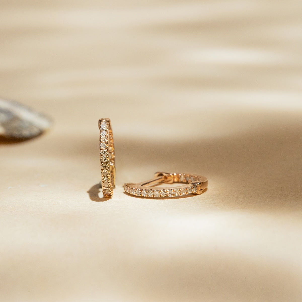 "Perfect Créoles" Diamond Earrings 0.08/42 - Rose Gold
