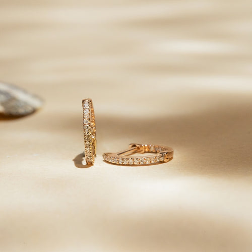 Earrings "Perfect Créoles" Diamonds 0,08/42 - Rose Gold