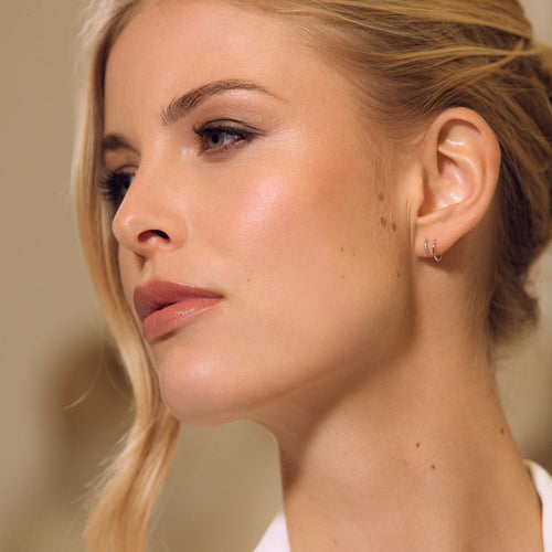 Boucles D'Oreilles "Joli Tourbillon Diamant" D0,03/10 - Or Blanc 375/1000