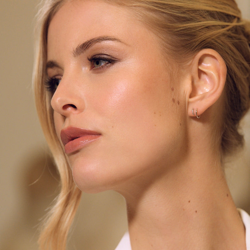 Boucles D'Oreilles "Joli Tourbillon Diamant" D0,03/10 - Or Blanc 375/1000