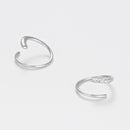 Boucles D'Oreilles "Joli Tourbillon Diamant" D0,03/10 - Or Blanc 375/1000