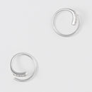 Boucles D'Oreilles "Joli Tourbillon Diamant" D0,03/10 - Or Blanc