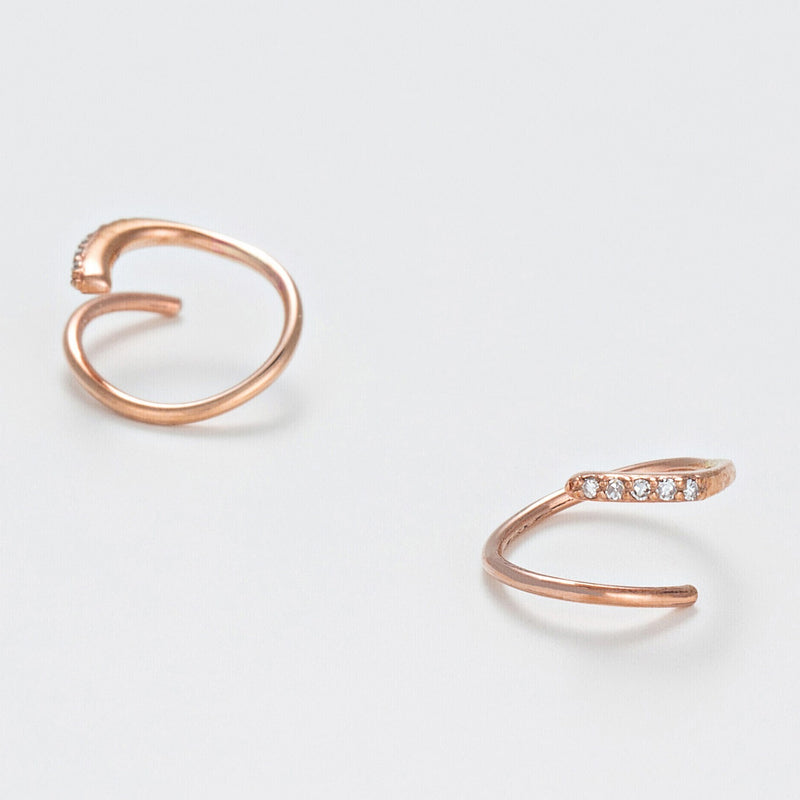 Joli Tourbillon Diamant" Earrings D0,03/10 - Rose Gold 375/1000