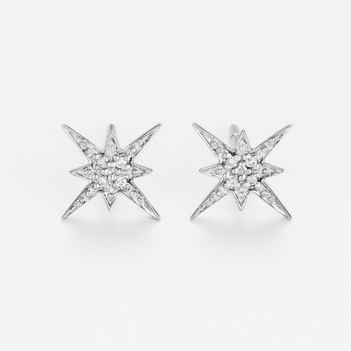 Pendientes “Sirius” D0.04Ct/10 – Oro blanco