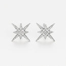 Boucle D'Oreilles "Sirius" D0,04Ct/10 - Or Blanc 375/1000