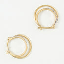 Boucles D'Oreilles "Claudia" D0,09/14 - Or Jaune 375/1000