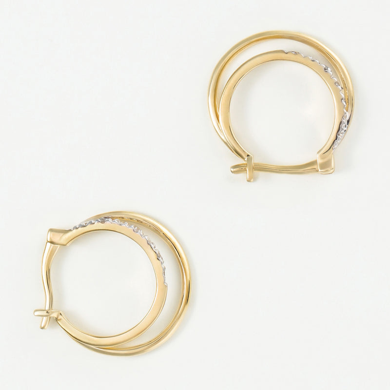 Boucles D'Oreilles "Claudia" D0,09/14 - Or Jaune 375/1000