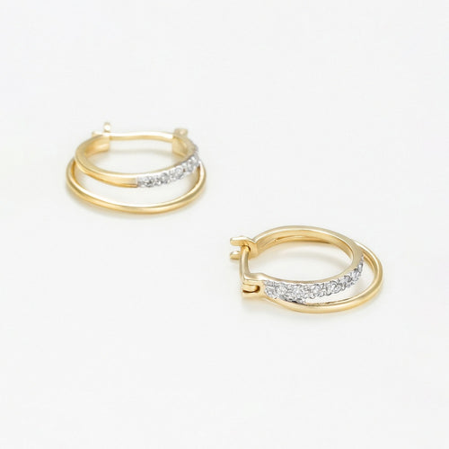 Boucles D'Oreilles "Claudia" D0,09/14 - Or Jaune 375/1000