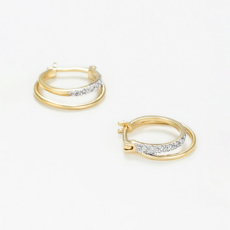 Boucles D'Oreilles "Claudia" D0,09/14 - Or Jaune 375/1000