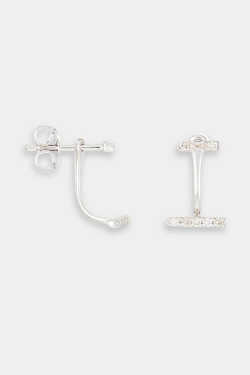 Boucles D'Oreilles "Pyrrha" D0,12/18 - Or Blanc 375/1000
