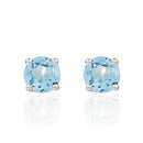 Blanc Pendientes "Single Topaz" Topacio 0.46/2 - Oro 375/1000