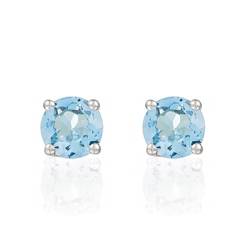 Blanc Pendientes "Single Topaz" Topacio 0.46/2 - Oro 375/1000