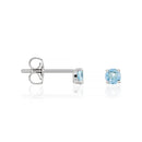 Boucles D'Oreilles "Single Topaze" Topaze 0,46/2 - Or Blanc 375/1000