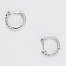 Boucles D'Oreilles "Colorful Love" - Or Blanc