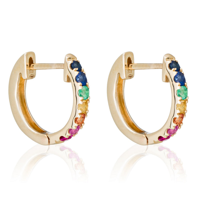 Boucles D'Oreilles "Colorful Love" - Or Jaune 375/1000